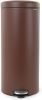 Brabantia Newicon Pedaalemmer 30 Liter Met Kunststof Binnenemmer Mineral Cosy Brown online kopen