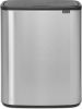 Brabantia Bo Touch Bin Afvalemmer 2 X 30 Liter Met 2 Kunststof Binnenemmers Matt Steel Fingerprint Proof online kopen