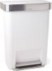 Simplehuman Afvalemmer Rectangular Met Liner Pocket Kunststof 45 Liter Wit online kopen