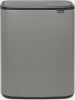 Brabantia Bo Touch Bin Afvalemmer 2 X 30 Liter Met 2 Kunststof Binnenemmers Mineral Concrete Grey online kopen