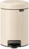 Brabantia Newicon Pedaalemmer 3 Liter Met Kunststof Binnenemmer Soft Beige online kopen