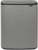 Brabantia Bo Touch Bin Afvalemmer 2 X 30 Liter Met 2 Kunststof Binnenemmers Mineral Concrete Grey online kopen