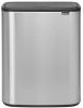 Brabantia Bo Touch Bin Afvalemmer 2 X 30 Liter Met 2 Kunststof Binnenemmers Matt Steel Fingerprint Proof online kopen