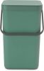 Brabantia Sort & Go Afvalemmer 25 Liter Fir Green online kopen